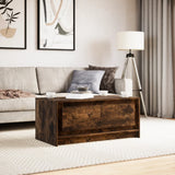 Coffee Table with LED Lights Smoked Oak Engineered Wood 851988