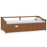 Day Bed Honey Brown Solid Pine wood 322171