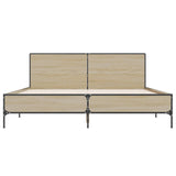 Bed Frame without Mattress Sonoma Oak 140x200 cm 3279998