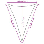 ZNTS Sunshade Sail 160 g/m² Triangular Blue 5x7x7 m HDPE 311539