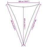 ZNTS Sunshade Sail 160 g/m² Triangular Blue 5x7x7 m HDPE 311539