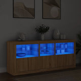 Sideboard with LED Lights Sonoma Oak 162x37x67 cm 3208997