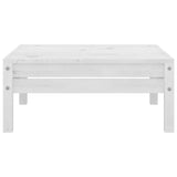Garden Footstool White Solid pine wood Medium Modular Footstool 806578