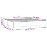 Bed Frame without Mattress Black 193x203 cm King Faux Leather 347283