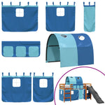 Kids' Loft Bed with Tunnel Blue 80x200 cm Solid Wood Pine 3309099