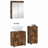 Bathroom Furniture Set TULUM 3 pcs Smoked Oak 60 x 34 x 63 cm 3398029