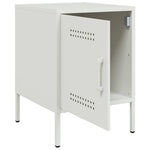 ZNTS Bedside Cabinets 2 pcs White 36x39x50.5 cm Steel 842921