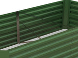 Raised Beds for Garden, Galvanised Steel Outdoor Planters with Multi-reinforced Rods, 180 x 90 x 59 T3398P315948