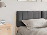 Upholstered Headboard with Headboard Brown and Dark Grey 120 cm 880189