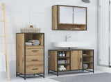 Bathroom Furniture Set 3 pcs Artisan Oak Engineered Wood 3402564