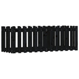 Garden Raised Bed with Fence Design Black 150x50x50 cm Solid Wood Pine 832494