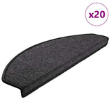 Stair Mats 20 pcs 65x24x4 cm Anthracite Half Round Large 3365789