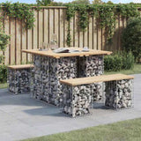 Garden Table Gabion Design 100x102x72 cm Solid Wood Pine 834368