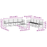 Outdoor Sofa Set 9 pcs Natural 3366192