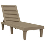 Sun Lounger Light brown Polypropylene 155x58x83 cm 364147