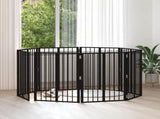 Dog Gate 8 pcs Black 60 x 80 cm Galvanised Steel 892017