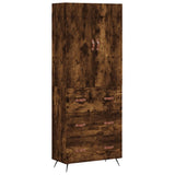 Highboard Smoked Oak 69.5x34x180 cm Engineered Wood 3195824