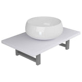 Two Piece Bathroom Furniture Set Ceramic White 279343