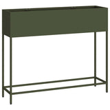 Raised Garden Planter Olive green 100 x 26 x 82 cm Steel 865879