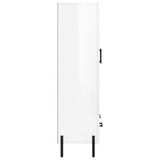 Highboard High Gloss White 69.5x31x115 cm Engineered Wood 830334