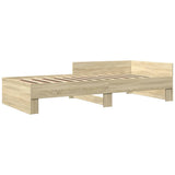 Bed Frame without Mattress Sonoma Oak 90x200 cm Engineered Wood 849581