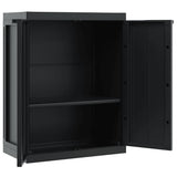 Outdoor Storage Cabinet Black 65x37x85 cm PP 364204