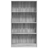 Bookcase Grey Sonoma 80x24x143 cm Engineered Wood 857849