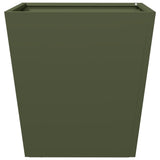 ZNTS Garden Planter Olive Green 40x40x40 cm Steel 851058