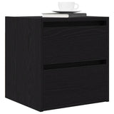 ZNTS Wall-mounted Bedside Cabinets 2 pcs Black Oak 38x34x40 cm 861250