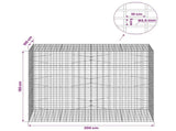 Gabion with 3.5 mm Wire and 5x10 cm Mesh 200x100x150 cm 3462934