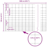 Field Fence Grey 1.2 x 10 m Steel 42005785