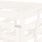 Double Wheelie Bin Storage White Solid Wood Pine 3157686
