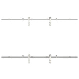 Sliding Door Hardware Kit 183 cm Stainless Steel Silver 3295761