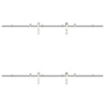 Sliding Door Hardware Kit 183 cm Stainless Steel Silver 3295761