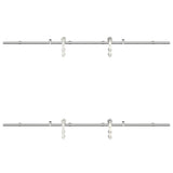 Sliding Door Hardware Kit 200 cm Stainless Steel Silver 3295762