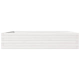 Garden Planter White 110x110x23 cm Solid Wood Pine 847214