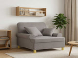 XL Armchair with Cushions Taupe Fabric 42043489