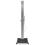 Outdoor Shower with Tray WPC Stainless Steel 3051288