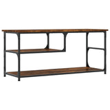TV Cabinet Smoked Oak 103x38x46.5 cm Engineered Wood and Steel 831825