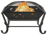 Fire Pit with Poker 62 cm XXL Steel 311893