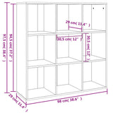 Book Cabinet Brown Oak 98x29x97.5 cm 815452