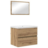 Bathroom Furniture Set 3 pcs Artisan Oak Engineered Wood 3393503