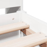 Bookcase Bed without Mattress White 135x190cm Double Solid Wood Pine 3323042
