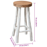 ZNTS Bar Stool Solid Teak Wood 244546