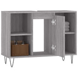 Bathroom Cabinet Grey Sonoma 80x33x60 cm Engineered Wood 831634