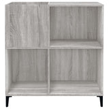 ZNTS Record Cabinet Grey Sonoma 84.5x38x89 cm Engineered Wood 832003