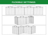 Garden Decorative Fence 4 Panels 44in x 12ft Metal Wire Landscape Border Edging T3398P315396