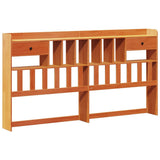 Bookcase Bed without Mattress Wax Brown 200x200cm Solid Wood Pine 3323016