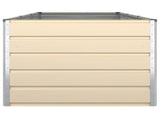 Planter Ivory 290 x 100 x 75 cm Galvanised Steel 42018118