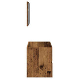 Bathroom Cabinet with Mirror Old Wood Engineered Wood 856377